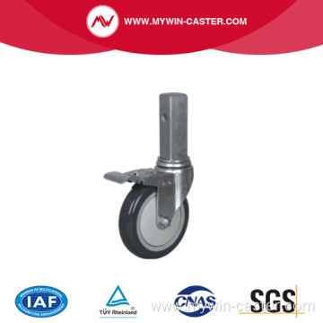 Gray PU Square Stem Scaffolding Caster